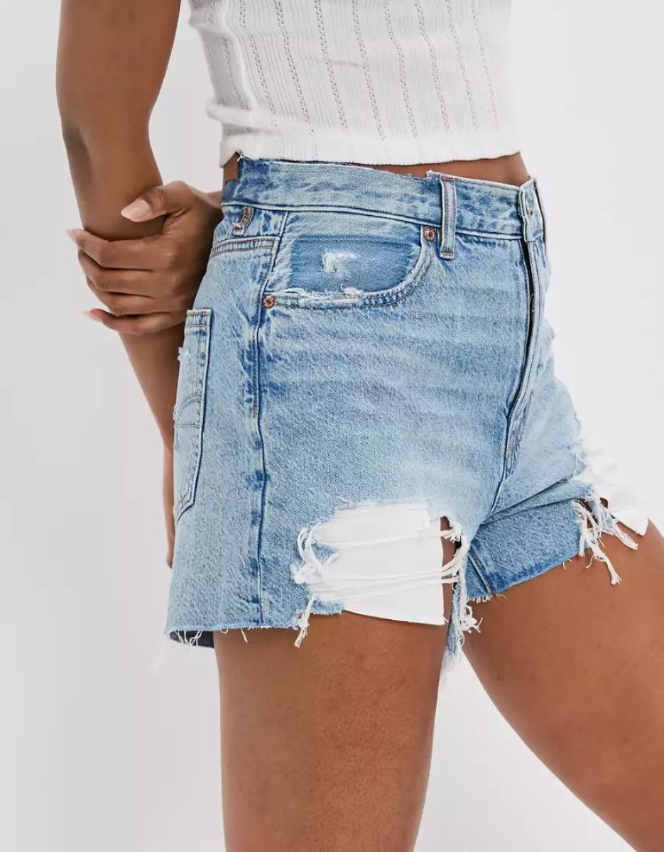 Shorts American Eagle AE Dreamy Drape Denim Highest Taille '90s Boyfriend Lavage Clair Femme | OKH-42077372